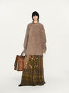 INTO THE EAST 25 Autumn/Winter Lotus Collar Silk Print Ribbon Dress ITE-E1DGAW016GR21DS-LV Green